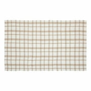 My Texas House Beige Plaid Indoor/Outdoor Layering Rug, 24" x 38"