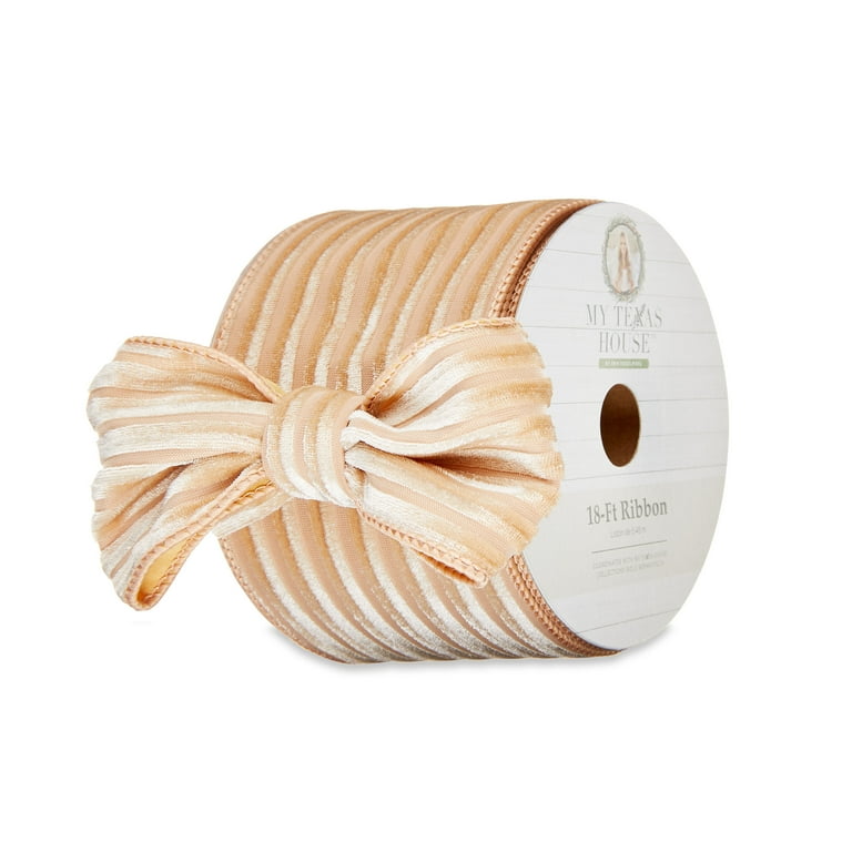 My Texas House Beige Ribbed Velvet Ribbon, 18' - Walmart.com My Texas House Beige Ribbed Velvet Ribbon, 18' - Walmart.com