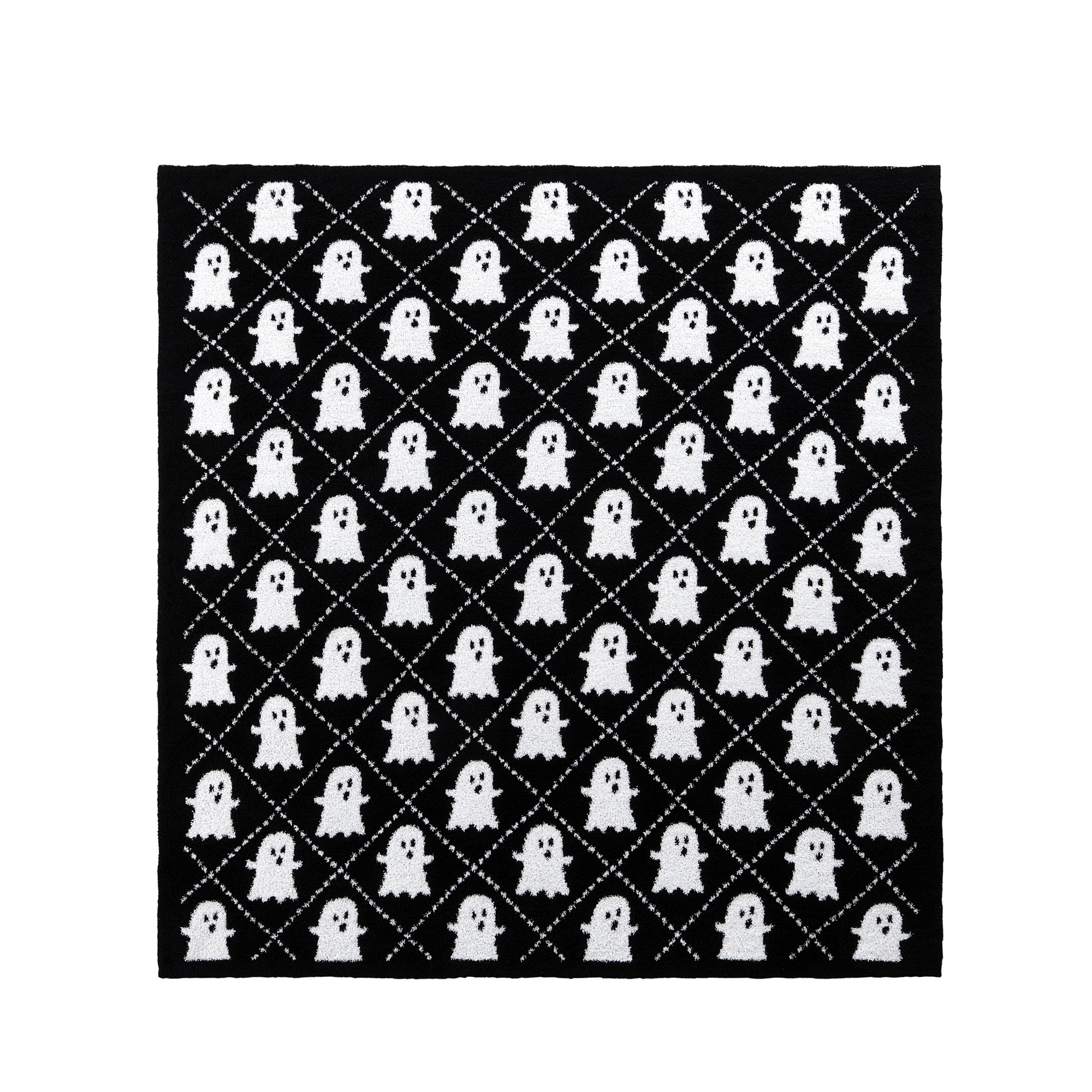 My Texas House Black/White Cozy Knit Ghost Throw, 50" x 60"