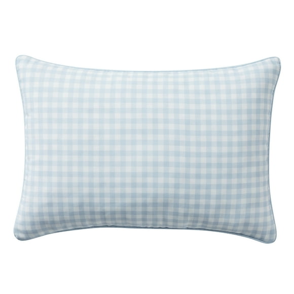 My Texas House Blue Gingham 14" x 20" Outdoor Pillow