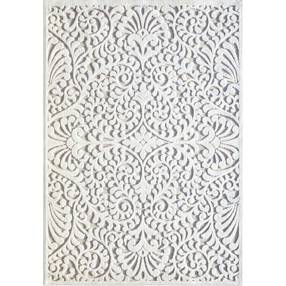 My Texas House Bluebonnets 5'2" X 7'6" Driftwood Floral Outdoor Rug