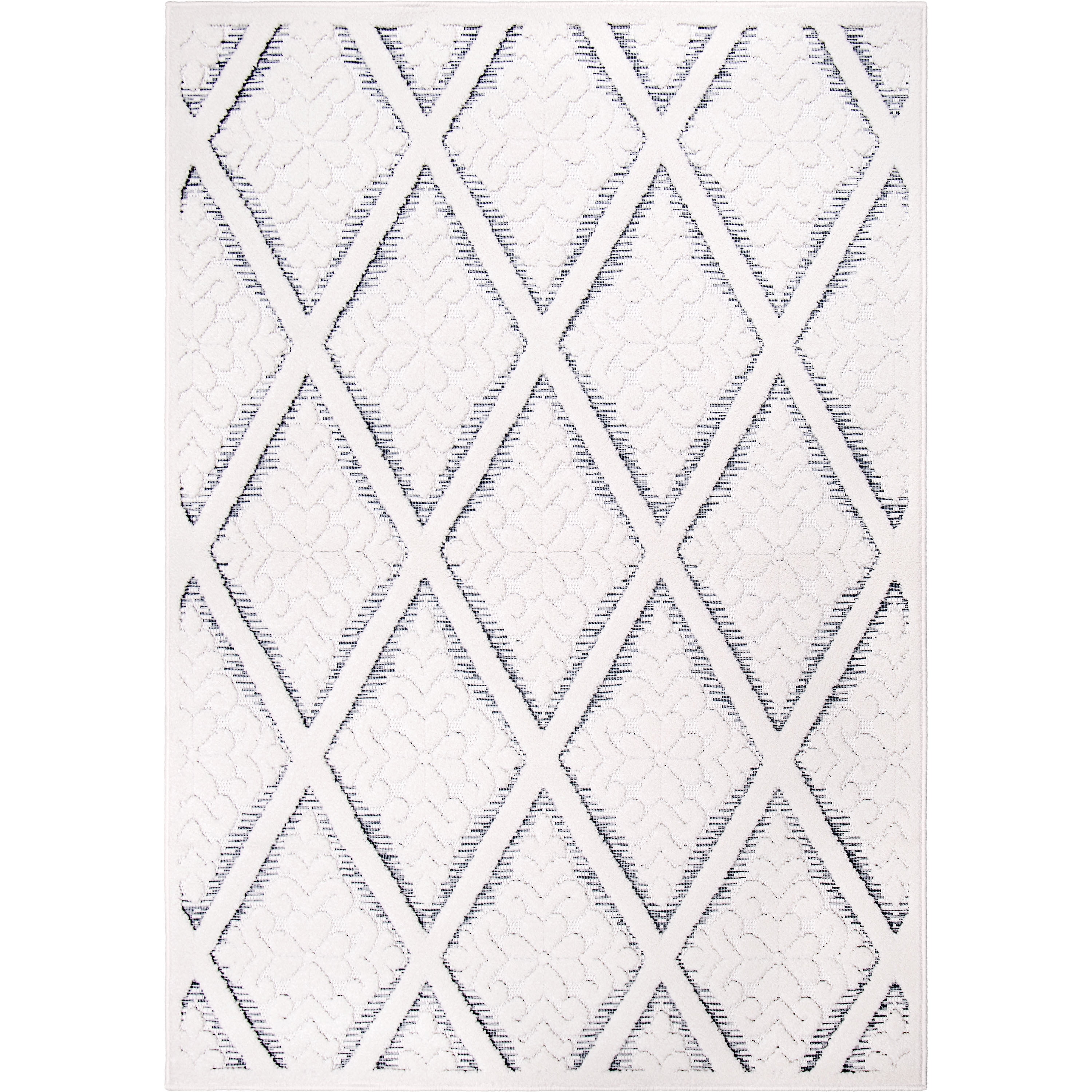My Texas House Calla By Orian 5' X 7' Skyview Damask Outdoor Rug