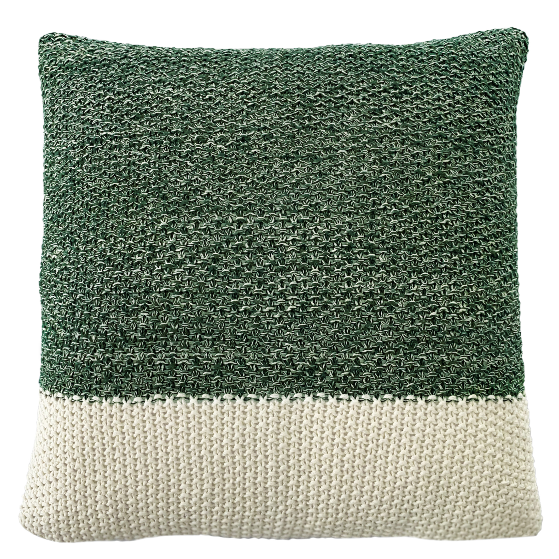 My Texas House Cassia Sweater Knit Square Decorative Pillow Cover, 18" x 18", Green - image 1 of 5