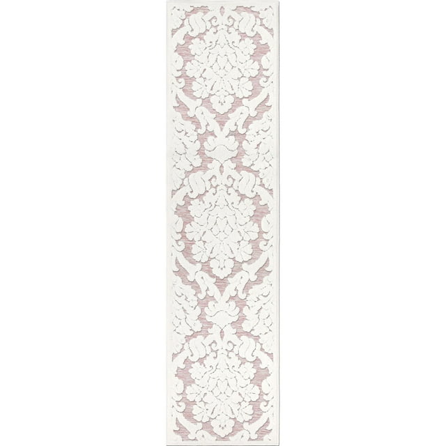 My Texas House Charlotte 1'11" X 7'6" Natural Pink Floral Runner Rug