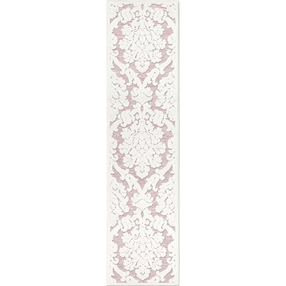 My Texas House Charlotte 1'11" X 7'6" Natural Pink Floral Runner Rug