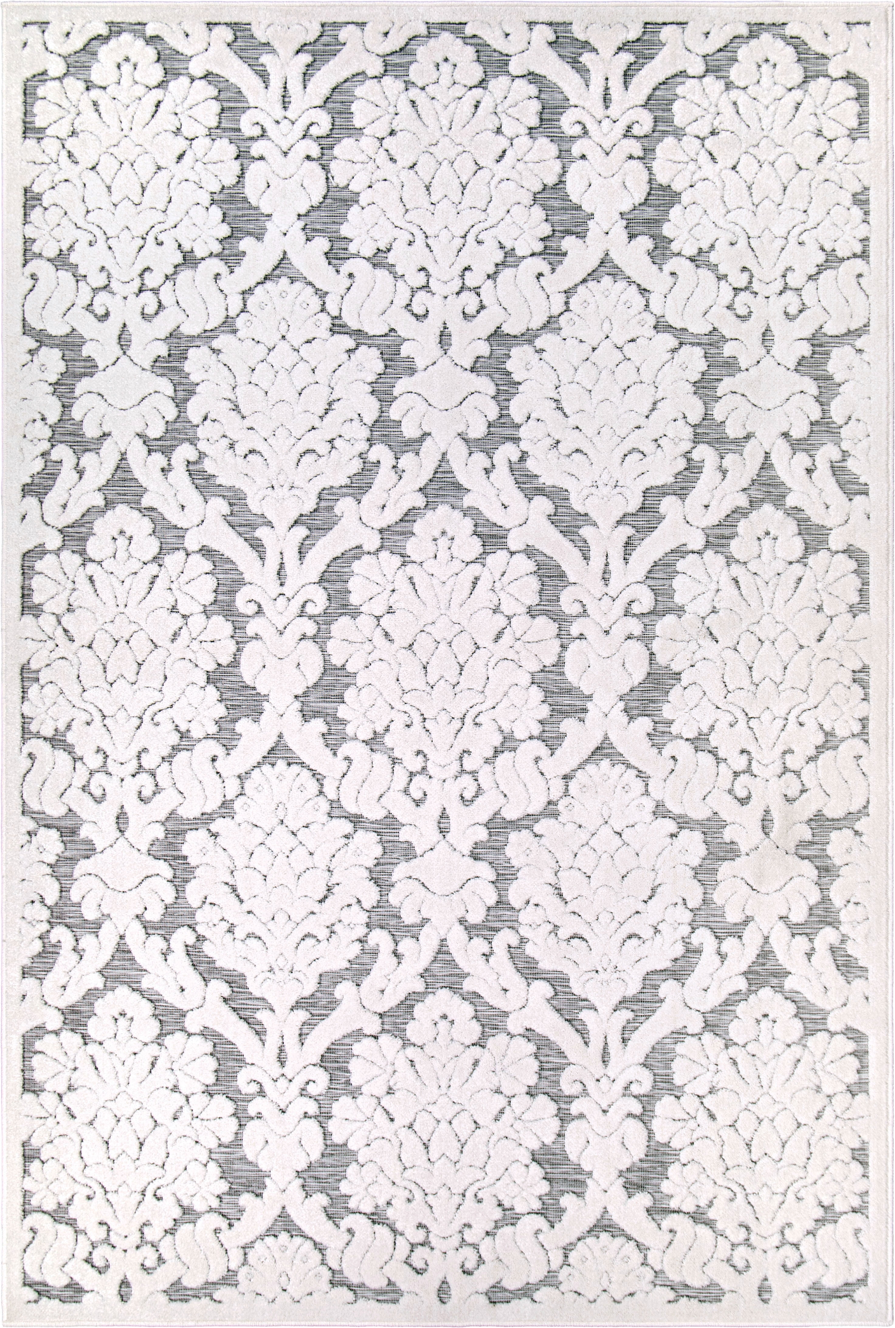 My Texas House Charlotte 9' X 13' Natural Gray Floral Area Rug