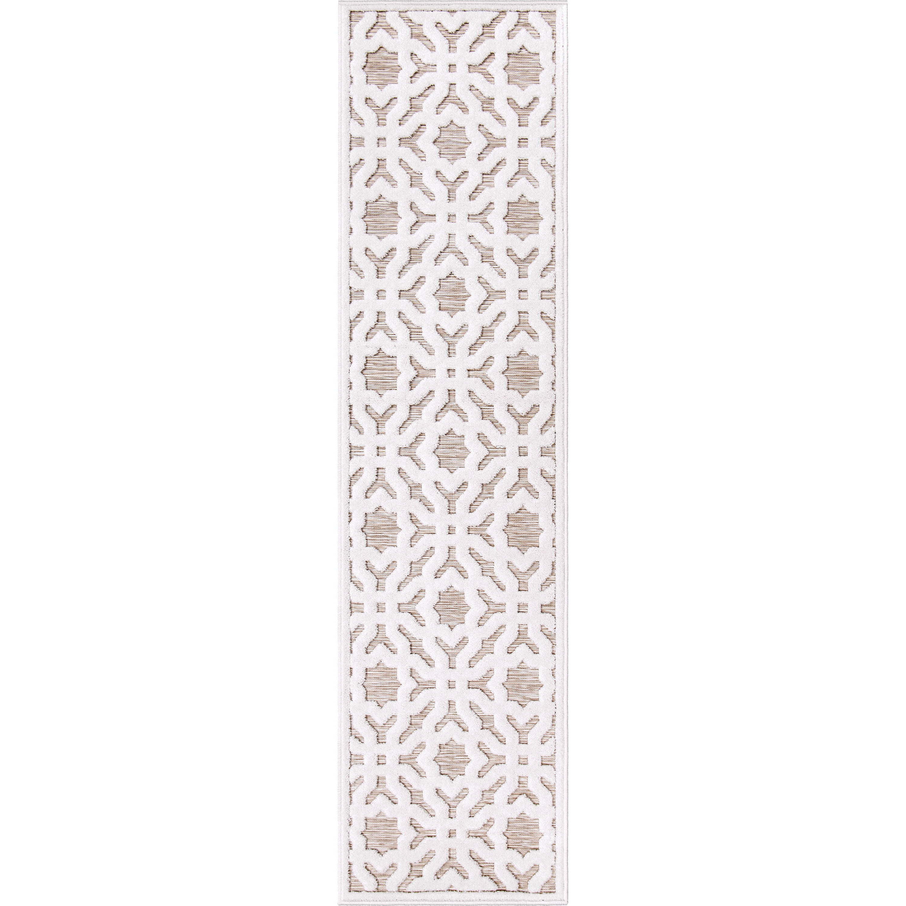 My Texas House Claire 1'11" X 7'6" Natural Driftwood Geometric Runner Rug