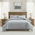 thumbnail image 1 of My Texas House Collins 3-Piece Blue Gingham Cotton Comforter Set, Full/Queen, 1 of 6