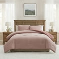 thumbnail image 1 of My Texas House Collins 3-Piece Dusty Mauve Gingham Cotton Comforter Set, Full/Queen, 1 of 6