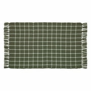 My Texas House Dark Green Plaid Indoor/Outdoor Layering Rug, 24" x 38"