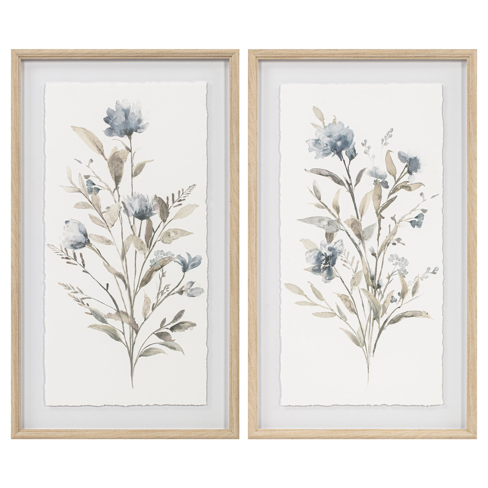My Texas House Delicate Botanical Framed Art 2pc Set 17x29