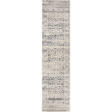 My Texas House Delilah 1'11" X 7'6" Light Grey Geometric Runner Rug