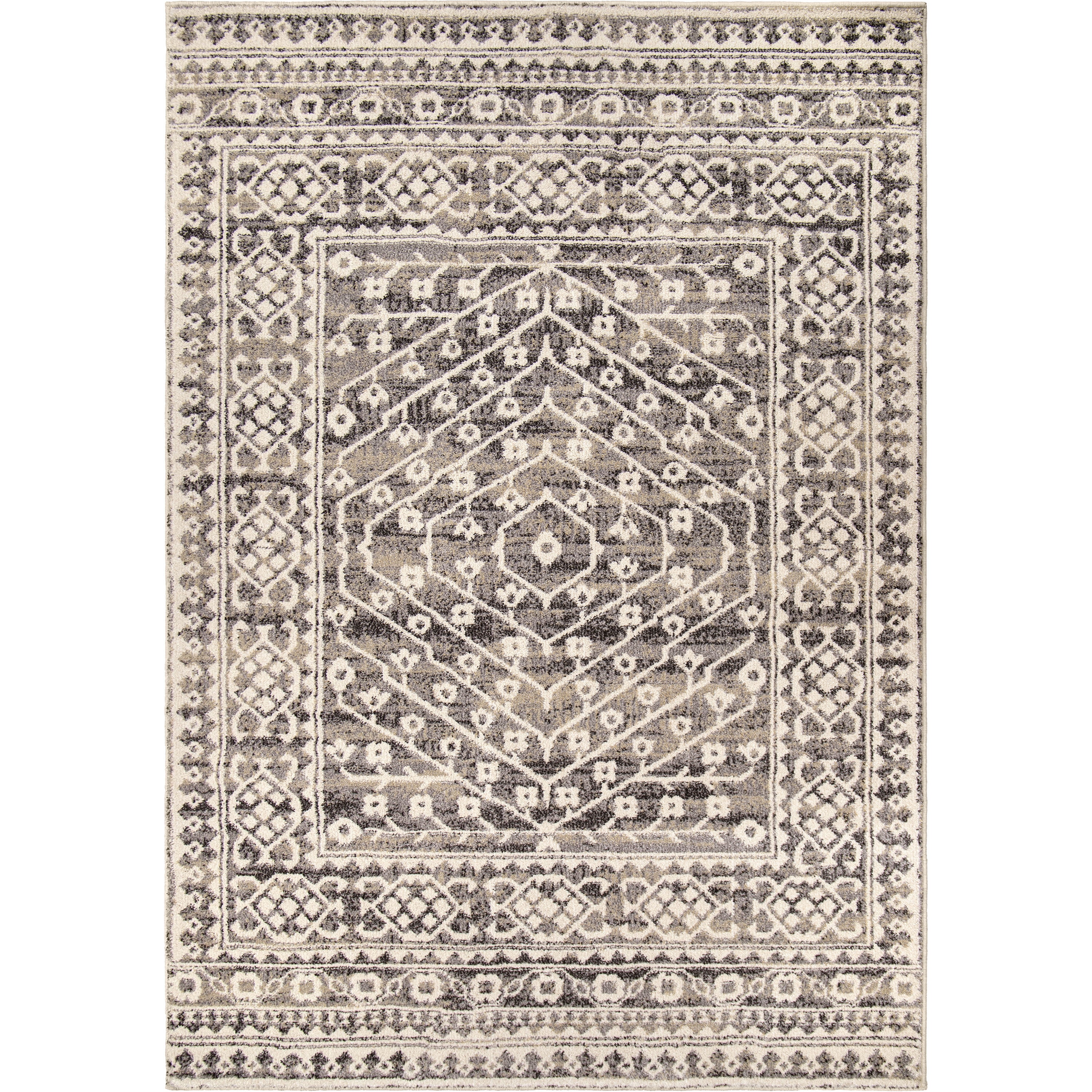 My Texas House Delilah 9' X 13' Light Grey Geometric Area Rug