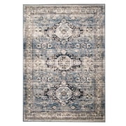 My Texas House Eastern Passage 7'10" X 9'9" Blue Grey Floral Area Rug