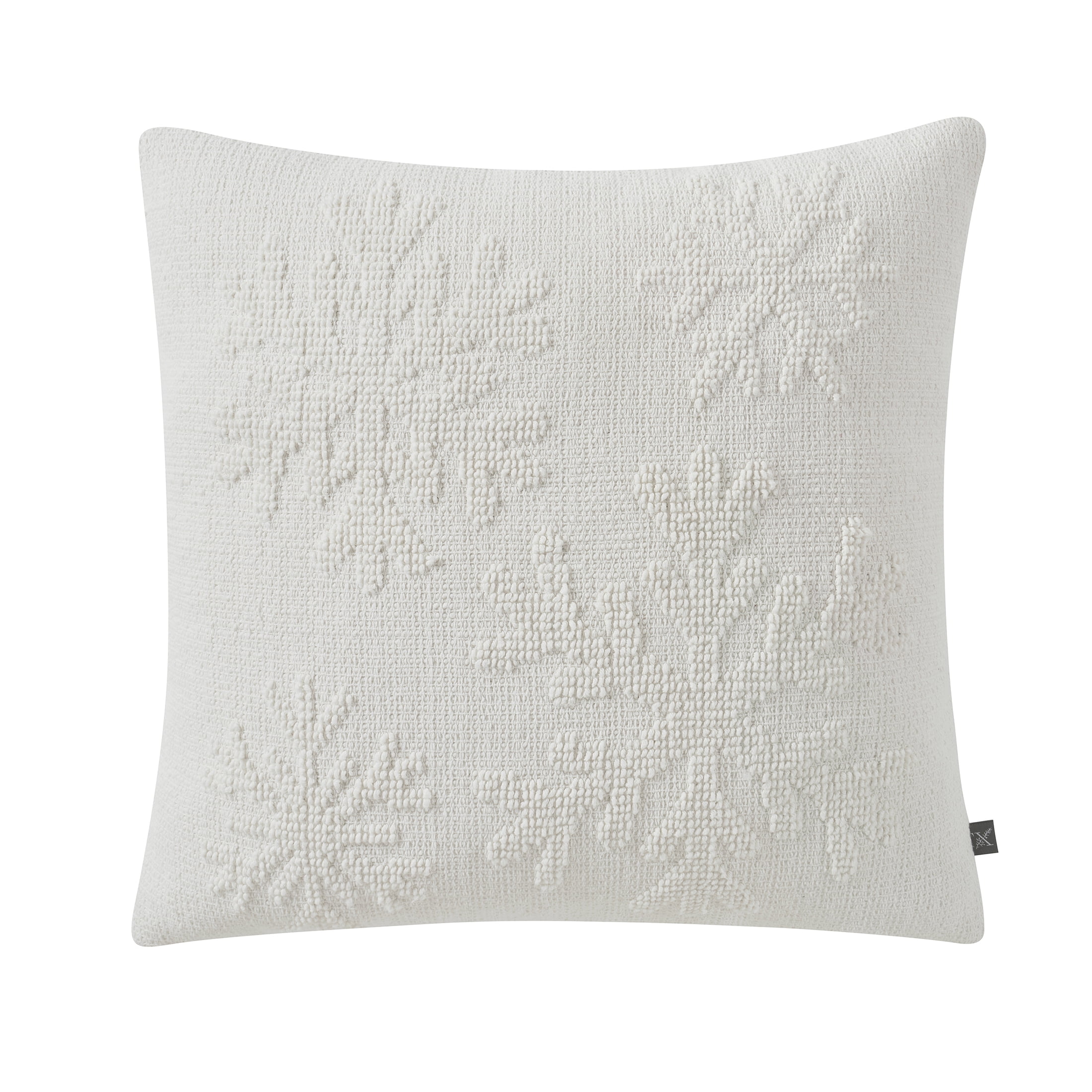 My Texas House Eira 18" x 18" Ivory Cotton Decorative Pillow