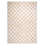 My Texas House Elmhurst 5'3" X 7'6" Beige Plaid Area Rug