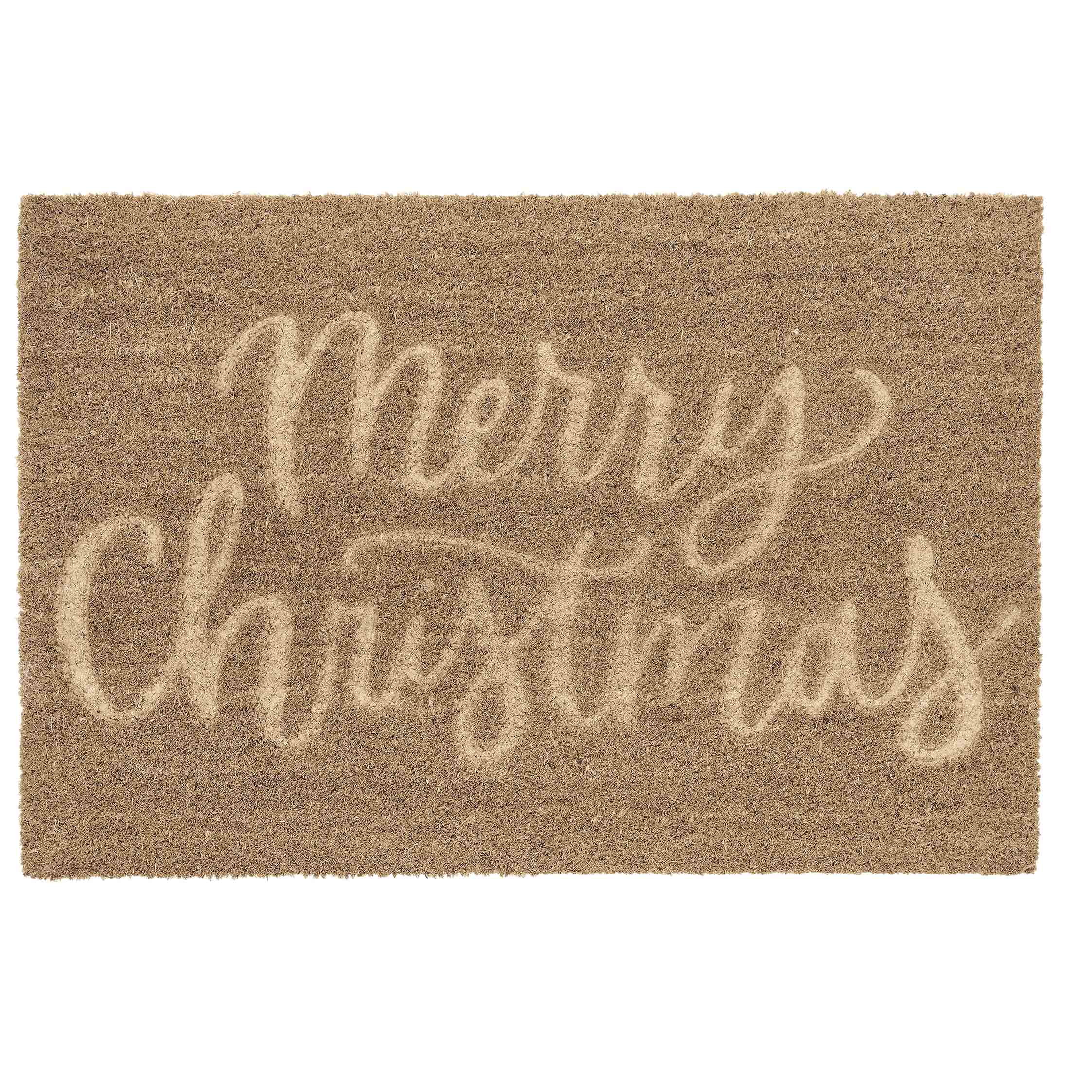 My Texas House Embossed Merry Christmas Coir Doormat, 30" x 48"