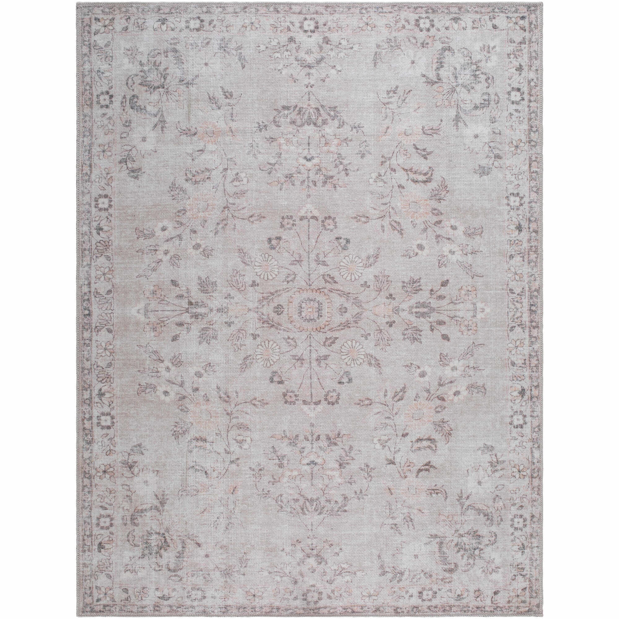 My Texas House Everyday Living Blair Traditional Floral Indoor Washable 5' x 8' Area Rug - Walmart.com