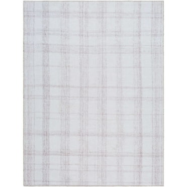My Texas House Everyday Living Reese Natural Plaid Indoor Washable 5' x 8' Area Rug