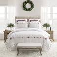 thumbnail image 1 of My Texas House Fallon Snowflake 6-Piece Duvet Cover Set, Savvy Red/White, King, 1 of 9