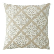 My Texas House Gemma Cotton Decorative Pillow Cover, 18"x18", White Pepper