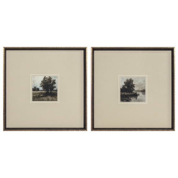 My Texas House Grassland Riverside Framed Wall Art 20x20