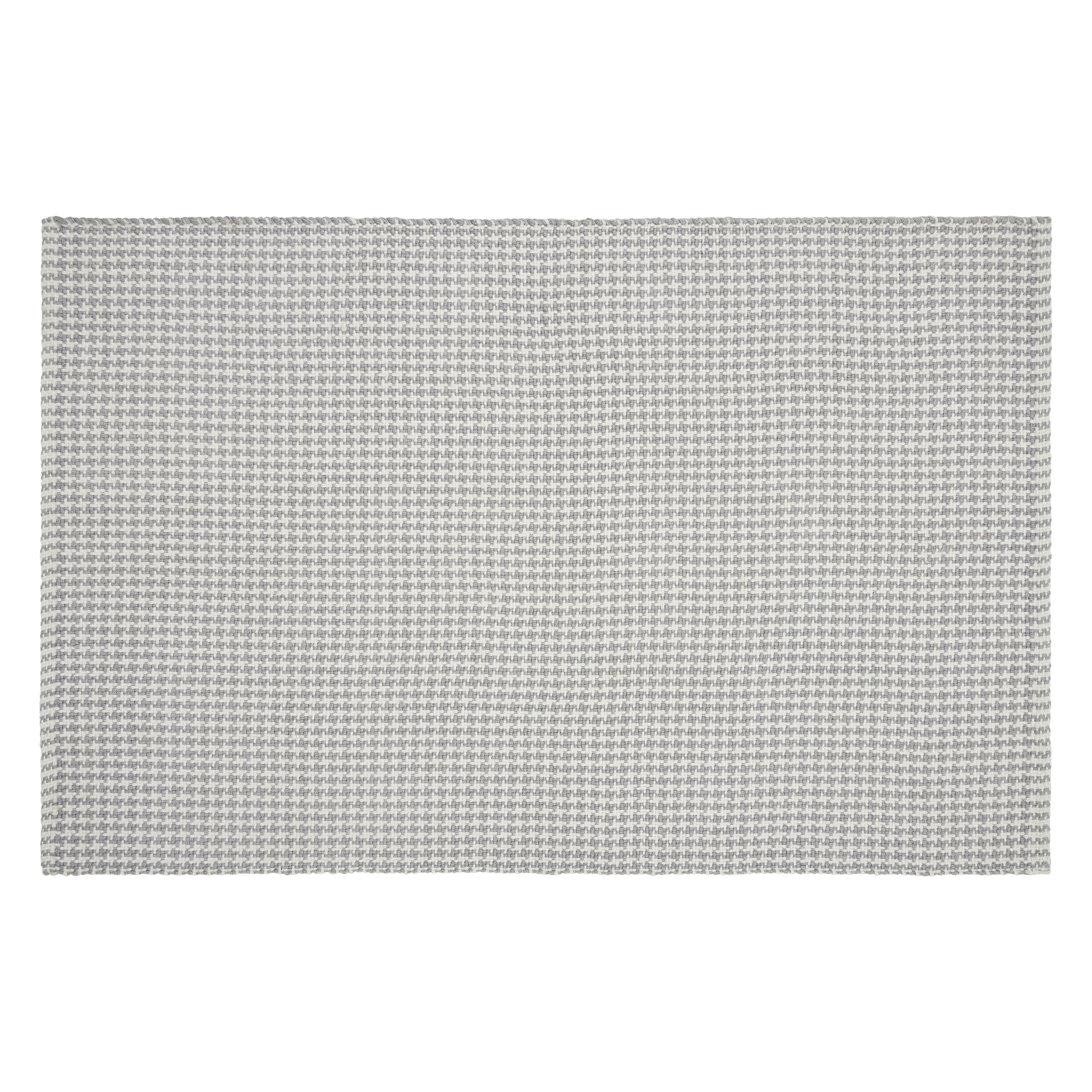 My Texas House Grey Houndstooth Fringe Indoor/Outdoor Layering Rug, 38 ...