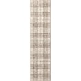 thumbnail image 1 of My Texas House Highlands 2' X 8' Runner Beige Plaid Area Rug, 1 of 9