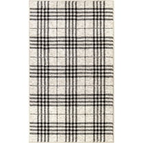 My Texas House Highlands 3' X 5' Black Plaid Area Rug
