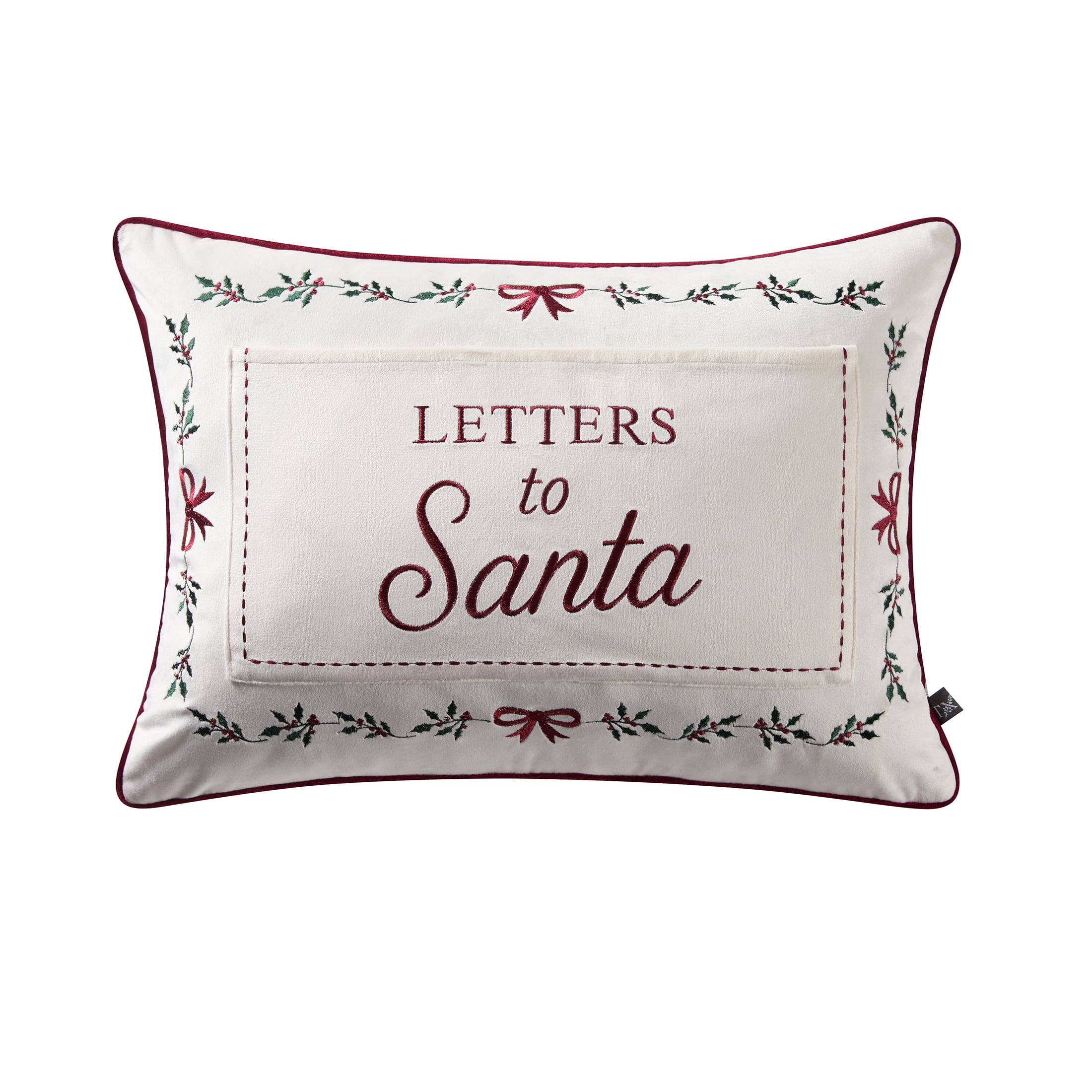 My Texas House 14" x 20" Ivory Letters to Santa Decorative Pillow Cover