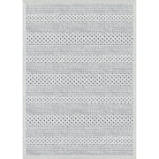 My Texas House Jessie 9' X 13' Natural Gray Geometric Outdoor Rug