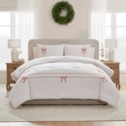 My Texas House Juliet 2-Piece Bright White Adult Comforter Set, Twin/Twin XL