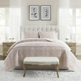 thumbnail image 1 of My Texas House Kourtney Adult 2-Piece Taupe Floral Reversible Cotton Quilt Set, Twin XL, 1 of 7