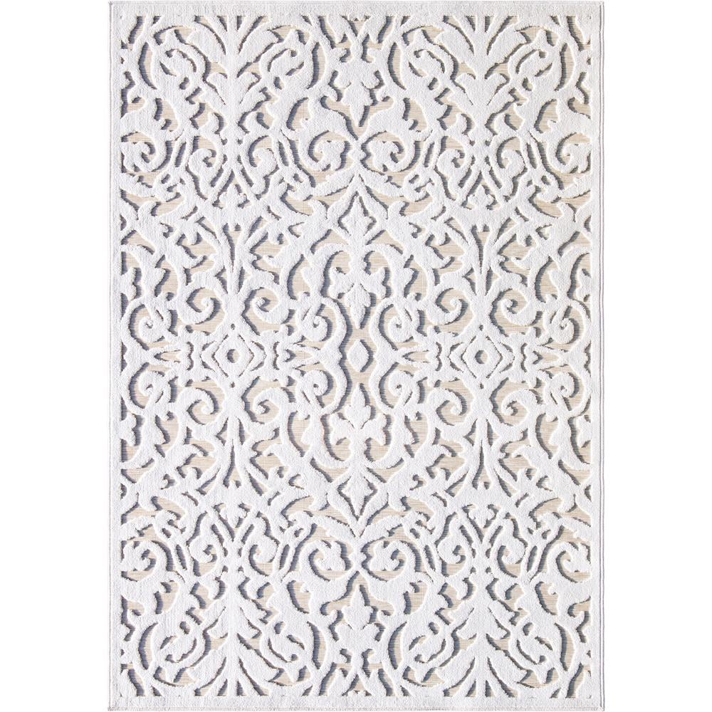 Natural Driftwood Rectangular Stain-Resistant Synthetic Rug 4' x 6'