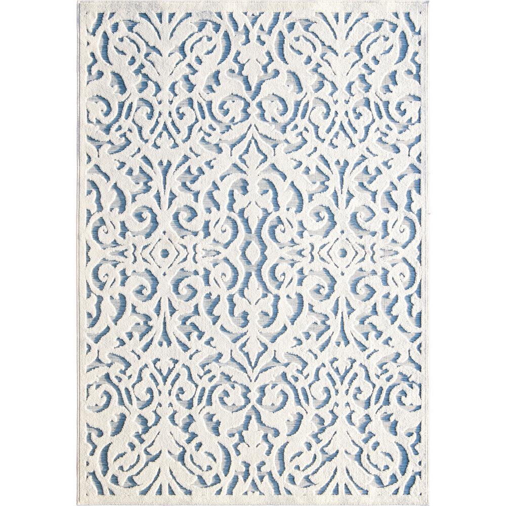 Ladybird Natural Blue High Low Indoor Outdoor Rug