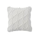 thumbnail image 1 of My Texas House Lantana Tufted Cotton Square Decorative Pillow Cover, 20" x 20", Coconut Milk, 1 of 5
