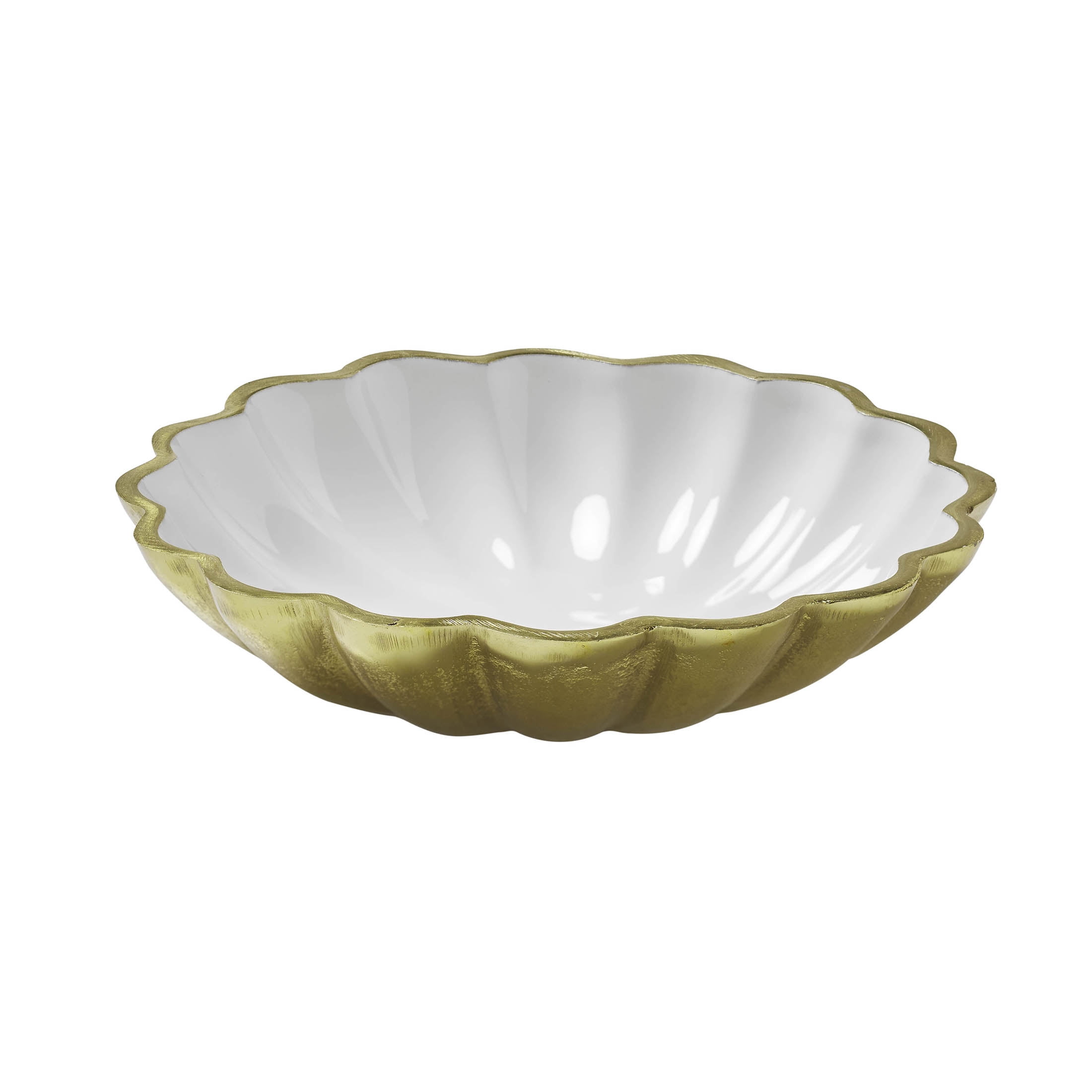 My Texas House Decorative Bowl, Ivory Enamel Metal, 11.5 in x 3 in