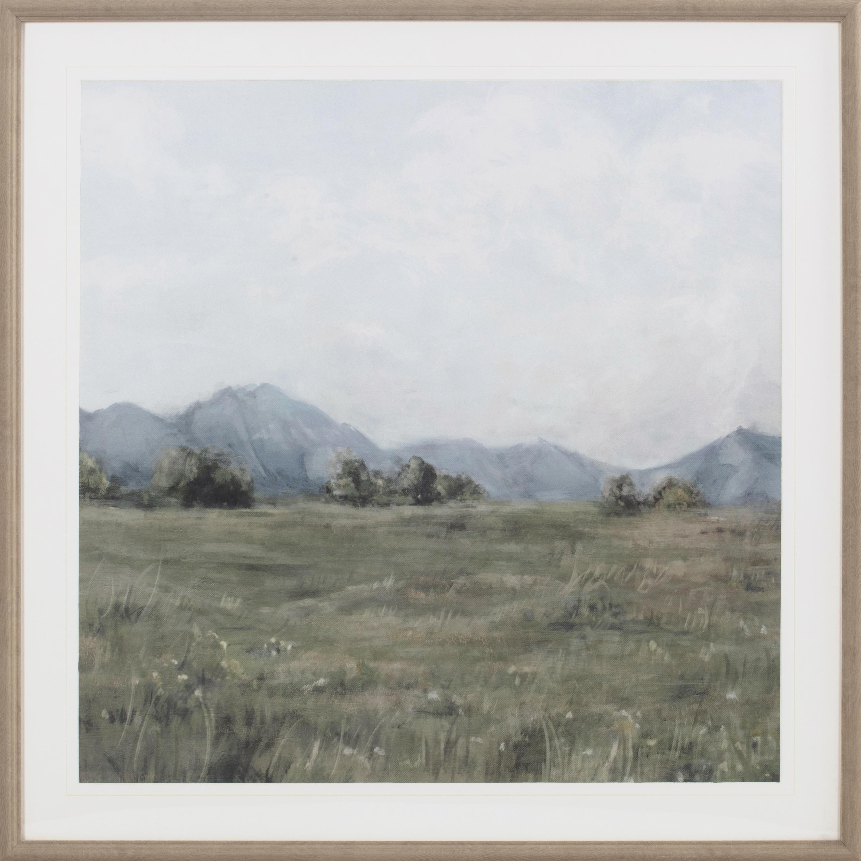 My Texas House Meadow Day Landscape Framed Under Glass Art 30" x 30" - image 1 of 5