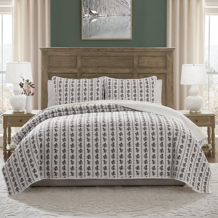 My Texas House Missie 3-Piece Multi Mistletoe Adult Quilt Set, Full/Queen