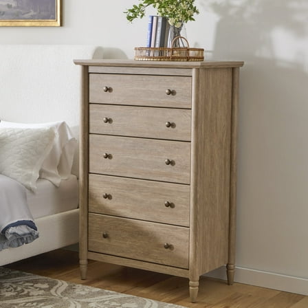 My Texas House Monroe 5-Drawer Dresser, Brushed Oak Finish