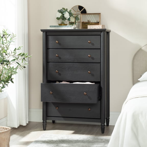 My Texas House Monroe 5-Drawer Dresser, Raven Black Oak Finish