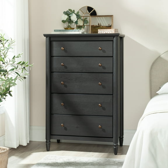 My Texas House Monroe 5-Drawer Dresser, Raven Black Oak Finish