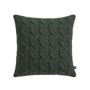My Texas House Monte 20" x 20" Red Chenille Cable Knit Decorative Pillow