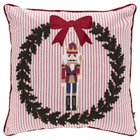 My Texas House Nutcracker Decorative Christmas Pillow, Multicolor, 18" x 18"
