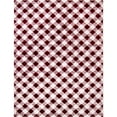 thumbnail image 1 of My Texas House Noelle 7'10" x 9'10" Burgundy White Plaid Indoor Area Rug, 1 of 9
