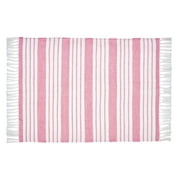 My Texas House Pink Stripe Layering Rug, 36" x 54"