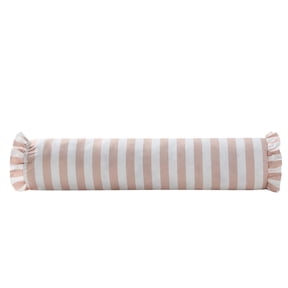 My Texas House 8 in x 36 in Pink/White Stripe Bolster Decorative Pillow