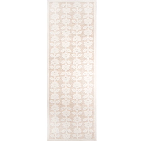 My Texas House Poppy 2'7" x 7' Driftwood Floral Outdoor Runner Rug