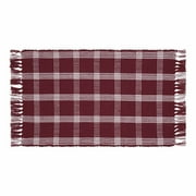 My Texas House Red Plaid Indoor/Outdoor Layering Rug, 24" x 38"