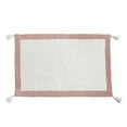 thumbnail image 1 of My Texas House Rose Pink Border Cotton Bath Rug with Tassels, 20" x 30", 1 of 6